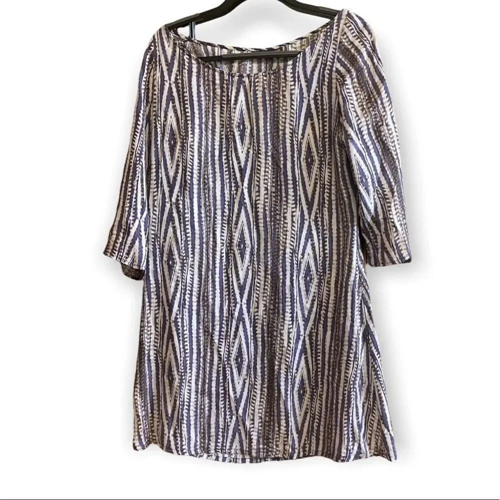 MYNE Ashley Ann Silk Dress Long Sleeve Tunic Size 6